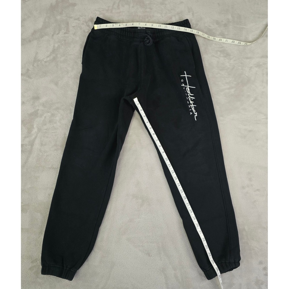 Hollister Must-Have Collection Black Jogger Sweatpants Mens Medium Script Logo - Picture 2 of 6